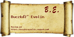 Buczkó Evelin névjegykártya